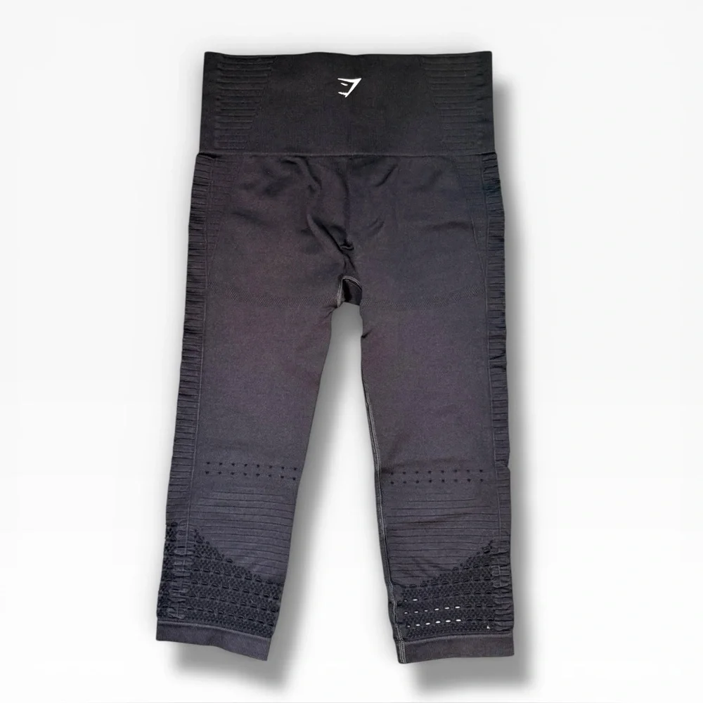 Gymshark Energy Seamless Leggings Black Yoga Sports Athleisure Workout Size S